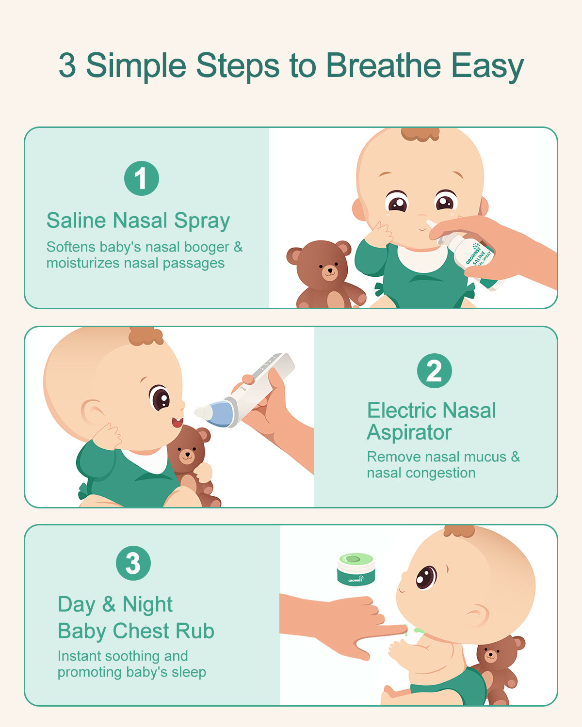 baby nasal care set steps