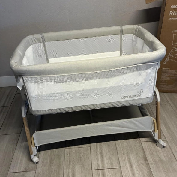 5-in-1 Rocking Bedside Bassinet with Adjustable Height Bedside Crib