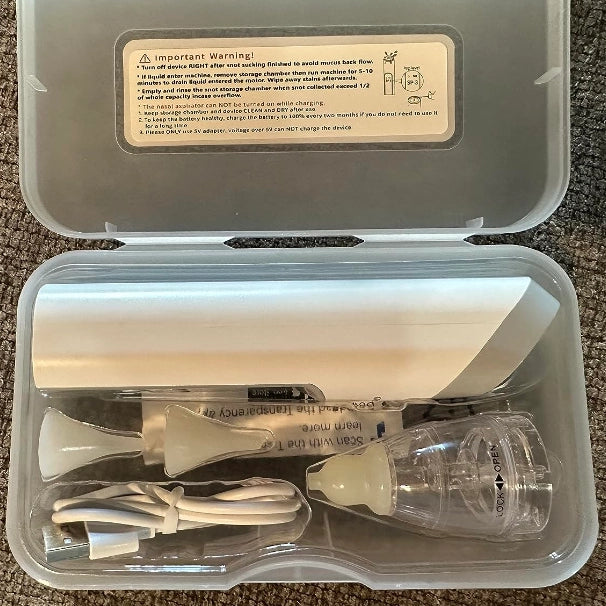 Hospital-Grade Electric Nasal Aspirator with Soft Tips