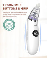 nasal aspirator ergonomic buttons