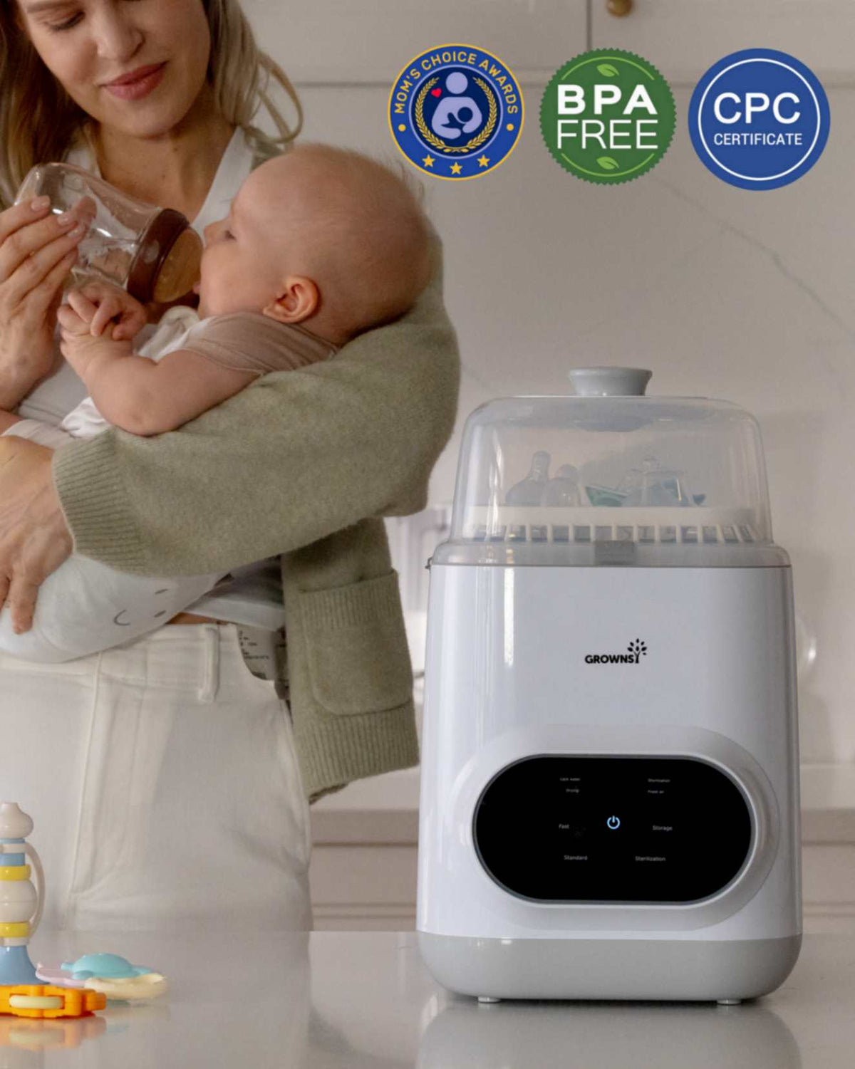 Baby Bottle Washer: Cleaner, Sterilizer and Dryer – GROWNSY