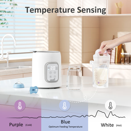 breastmilk storage bags temperature sensing