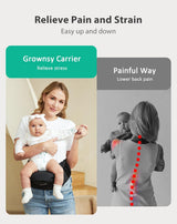 ergonomic baby hip seat carrier pain relief