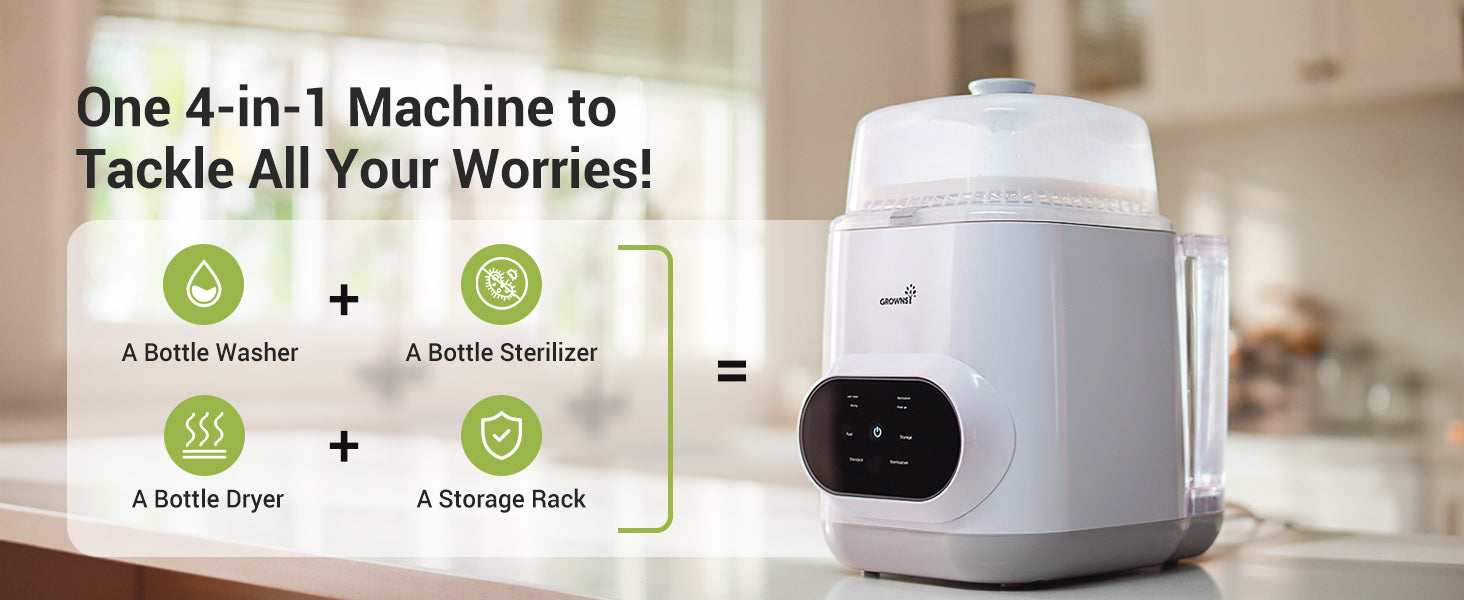 Automatic Baby Bottle Washer Sterilize Dry – GROWNSY