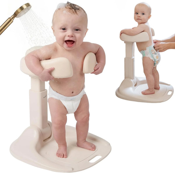 GROWNSY Baby Bath Stand, Foldable Baby Shower Stand for Infants and Toddlers (6-36 Months)