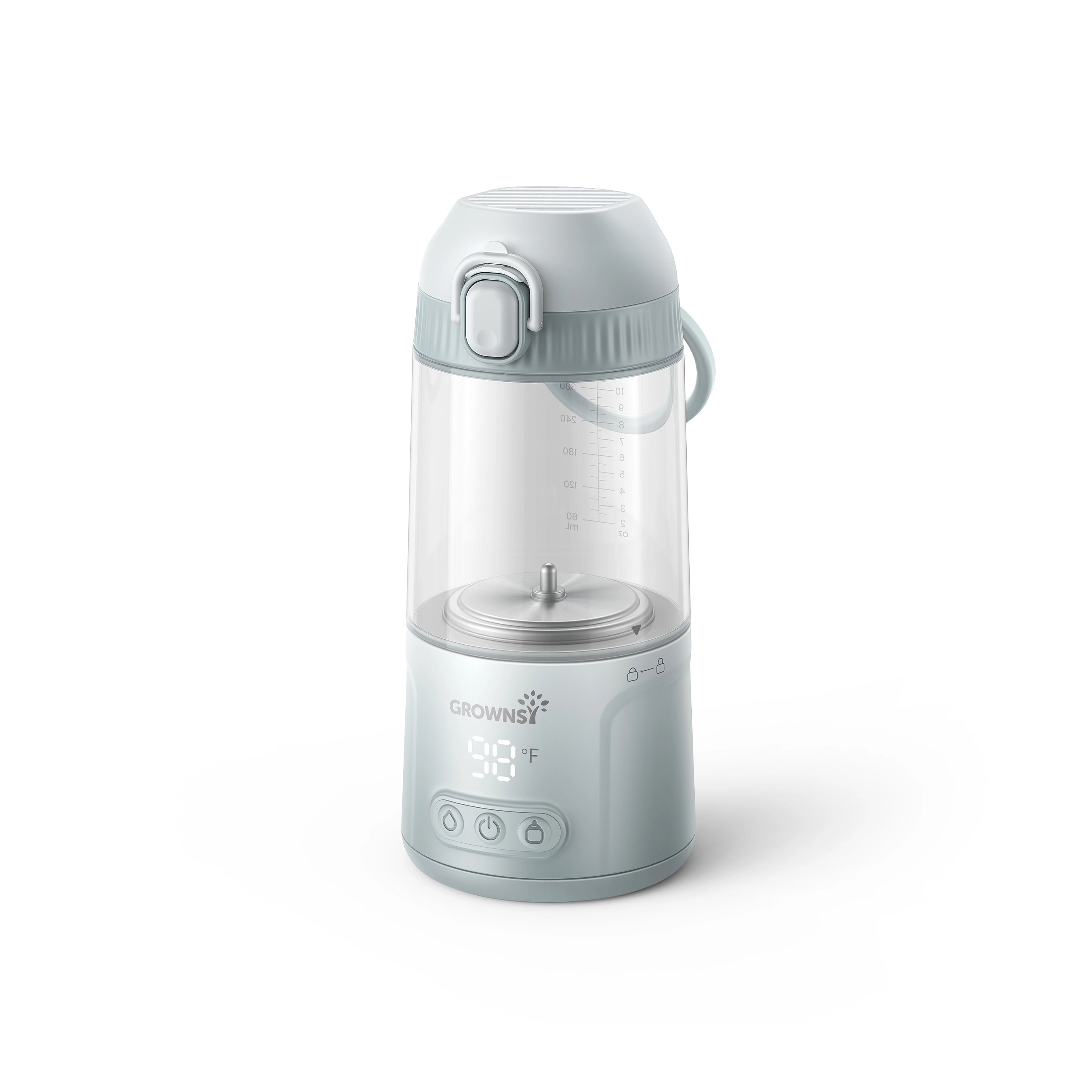 Grownsy Portable Bottle Warmer for Travel – Fast, Rechargeable & Leak-Proof Baby Milk Heater