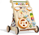 3-in-1 Wooden Baby Walker with wheels