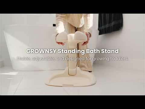 GROWNSY Baby Bath Stand, Foldable Baby Shower Stand for Infants and Toddlers (6-36 Months)