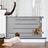 retractable baby gate with cat door