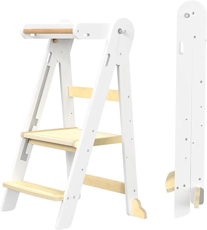 GROWNSY Foldable Toddler Tower, Kitchen Helper Step Stool Kids